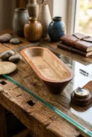 Wooden Candle Dough Bowl (12*4) inch