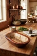 Handcrafted Wooden Candle Boat Bowl (6×4 Inch)