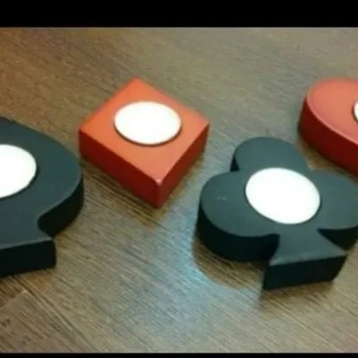 Card Suit Candle Set 4 pcs