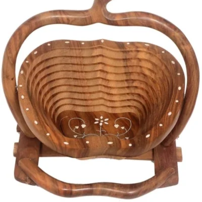 Wooden Foldable Apple Basket