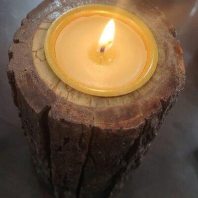 Buckle Tea Light Candle 8 inch