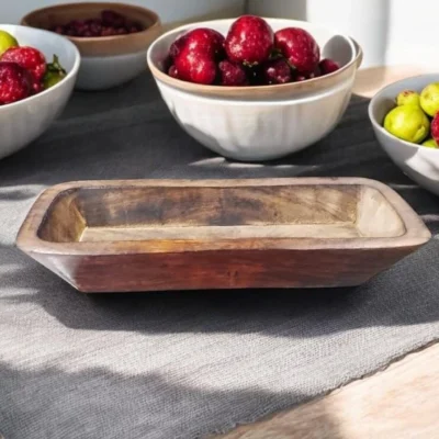 Wooden Candle Tub Bowl 10*4 (inch)