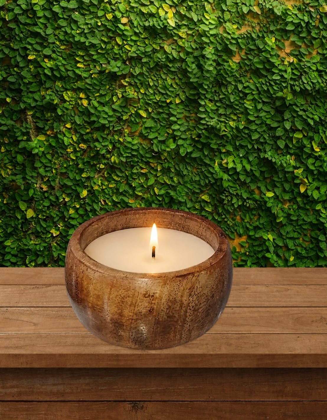 Wooden Candle Urli 3 inch