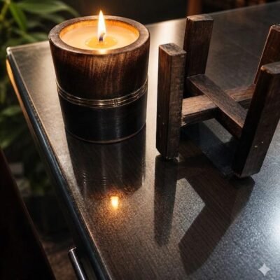 Wooden Aura Pillar Stand