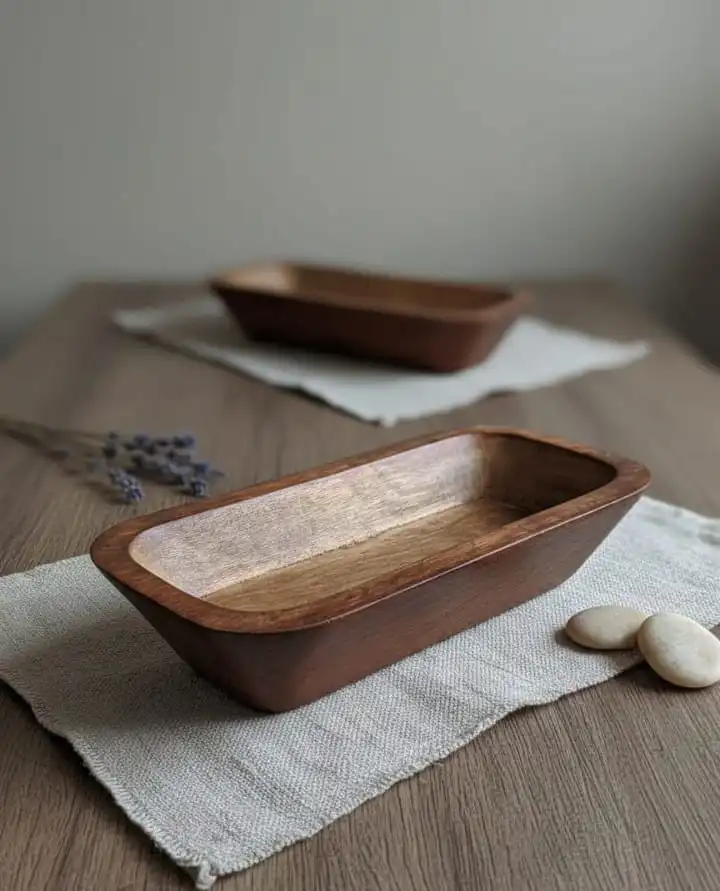 Wooden Candle Tub Bowl 8*4 (inch) - Image 4