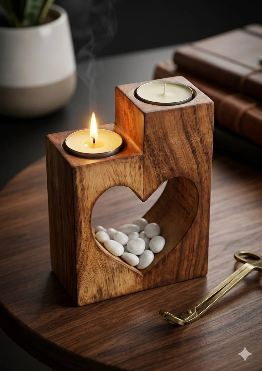 Tea Light Heart - Image 3