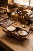 Candle Trolley with 2 Bowls