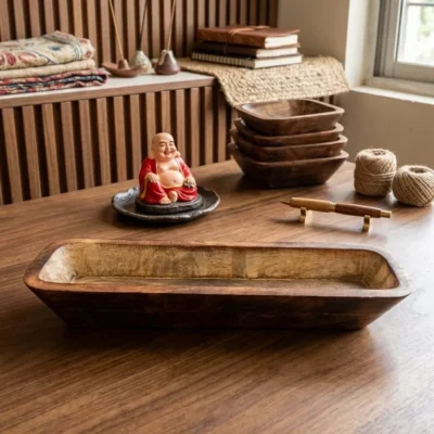 Wooden Candle Tub Bowl 12*4 (inch)