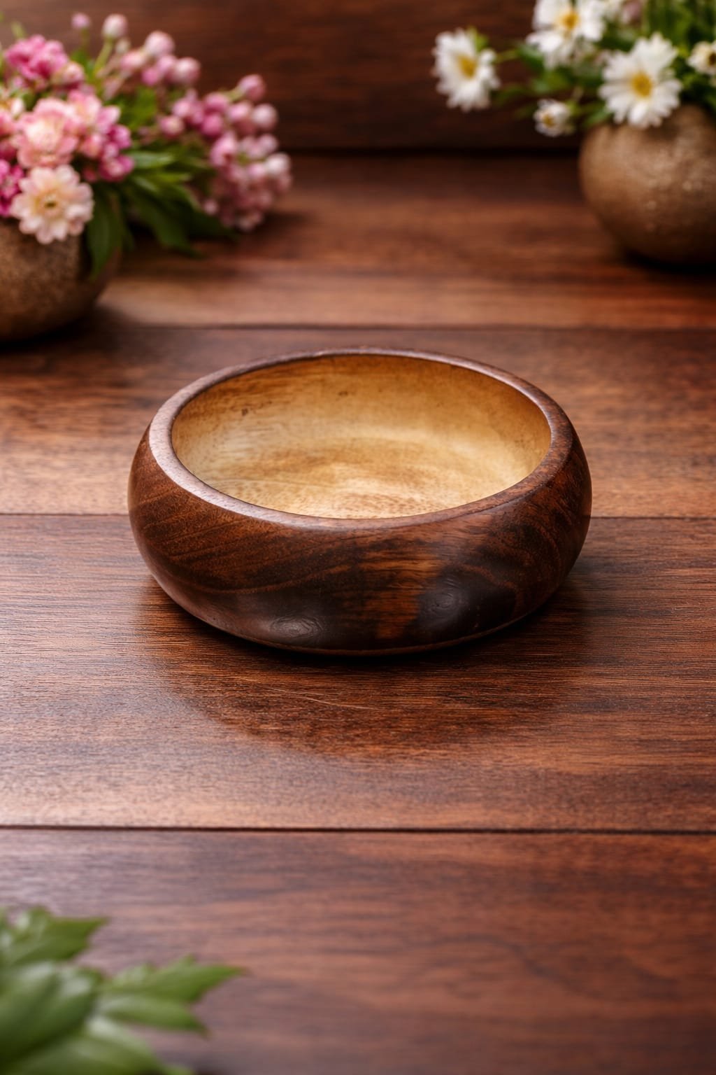 Wooden Candle Urli 4 inch - Image 2