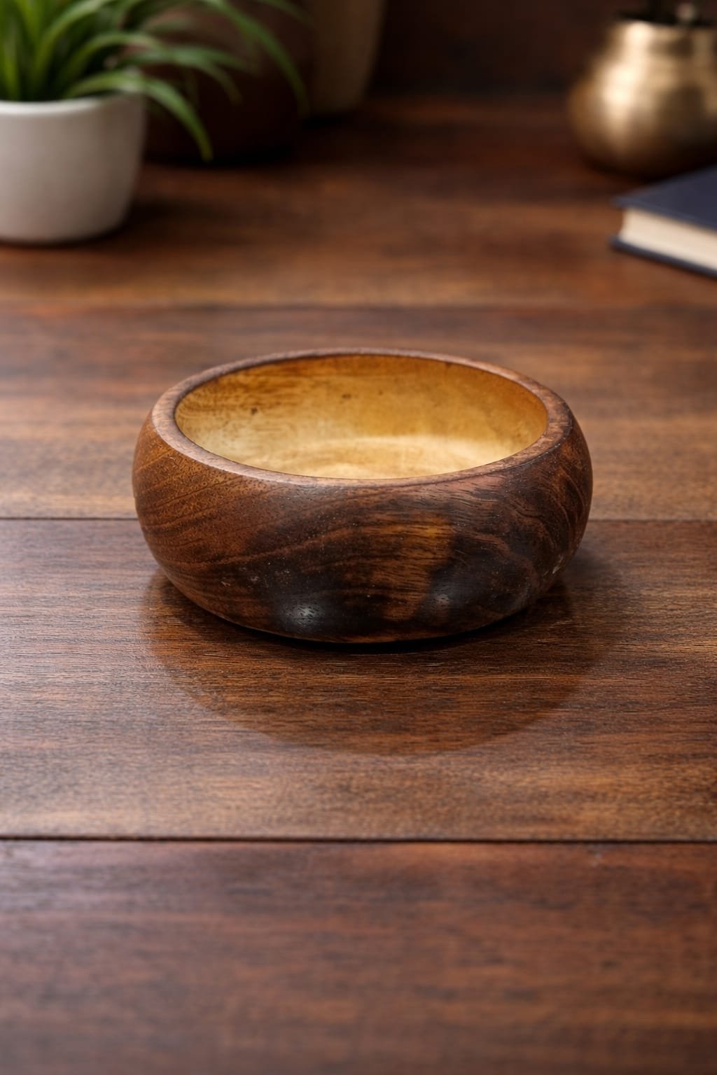 Wooden Candle Urli 4 inch - Image 3