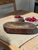 Wooden Candle Oval Bowl 8*4 (inch)