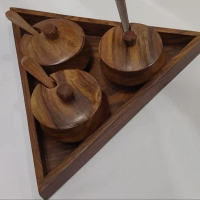 Wooden Handi Set