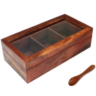 Wooden Masala Box