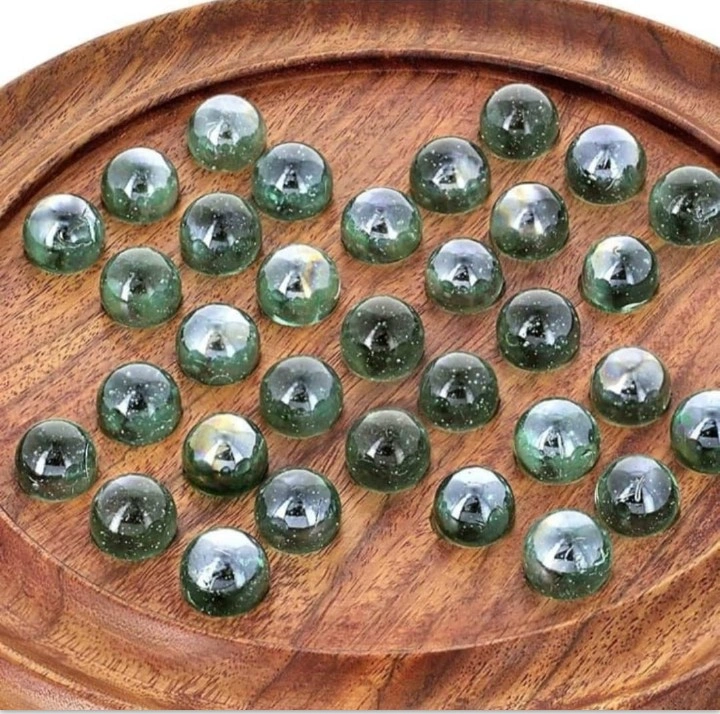 Wooden Solitaire with Marble - Image 3