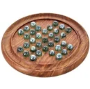 Wooden Solitaire with Marble