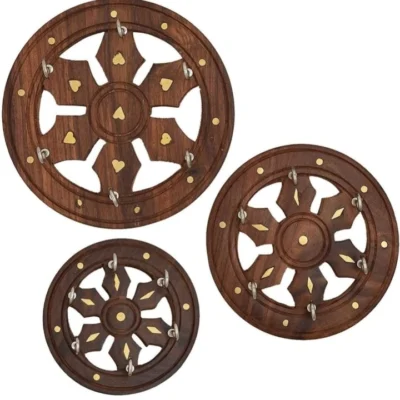 Wheel Set Brass (set of 3 sheeshum)