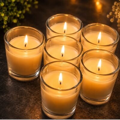 Everglow Glass Candle Set of 6 (012)