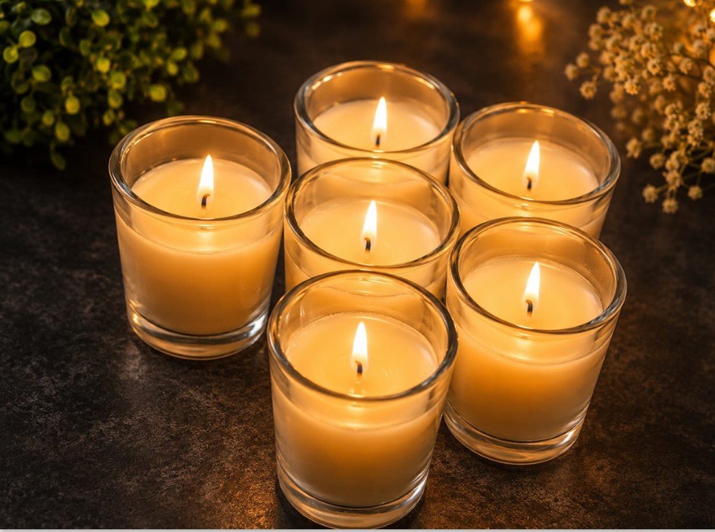 Everglow Glass Candle Set of 6 (012)