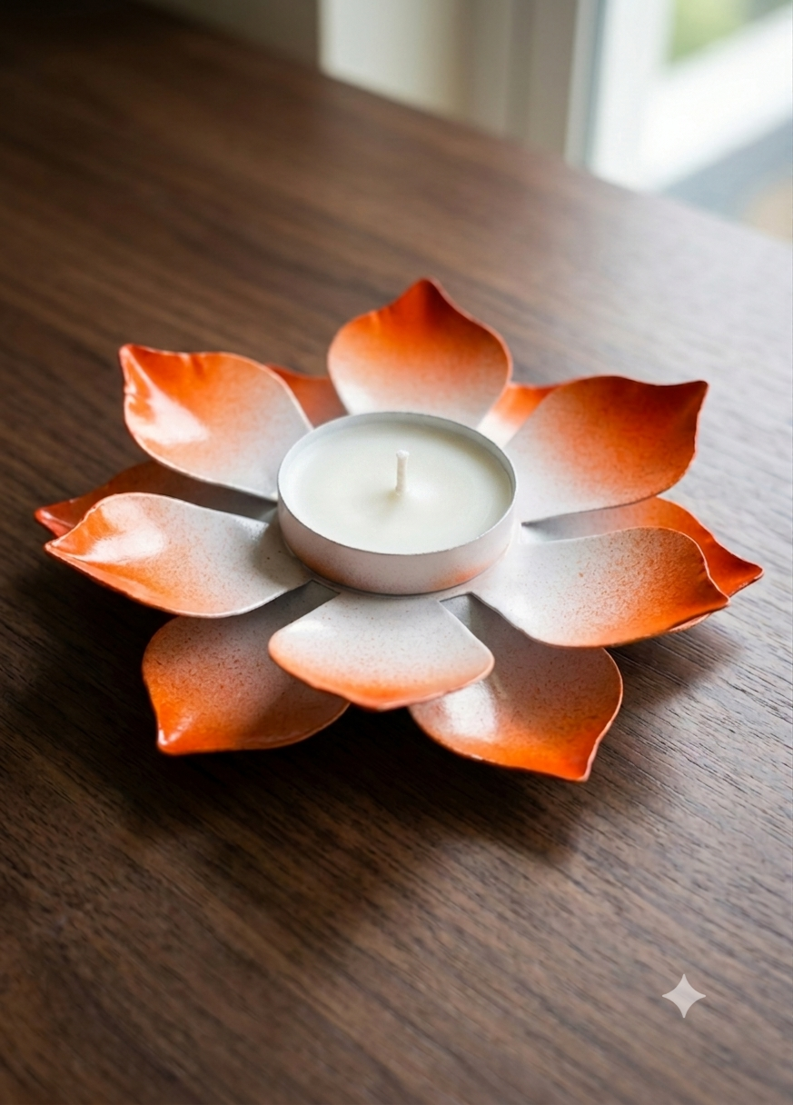 Tea Light Flower Candle - Image 7