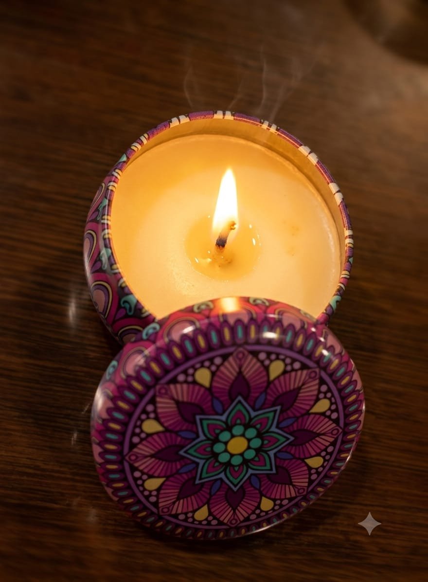 Mandala Tin Jars 67mm - Image 3