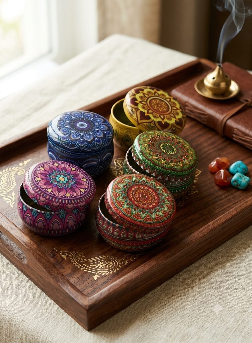 Mandala Tin Jars 58mm
