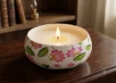 Lotus Bloom Ceramic Candle