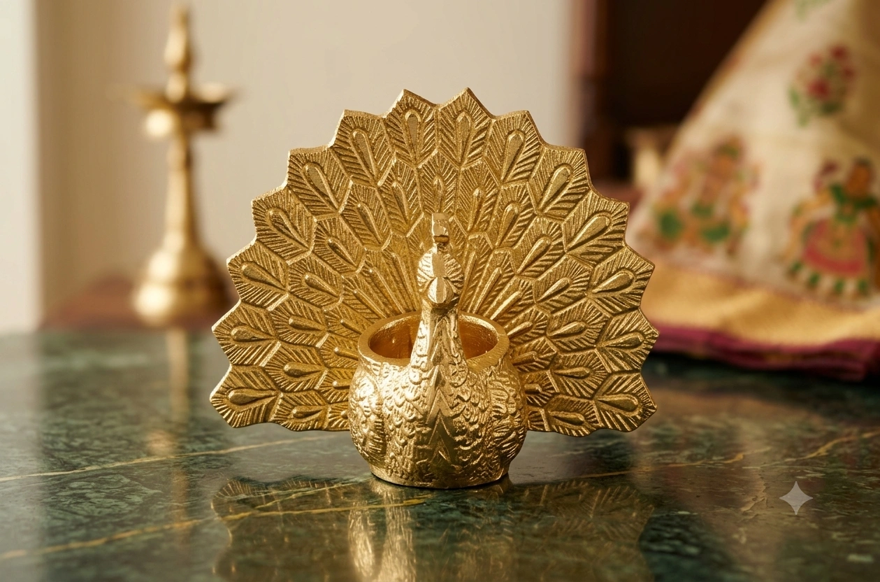 Mayura Peacock Candle - Image 2