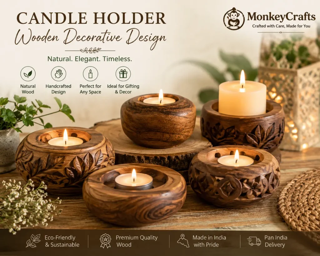Candle Holders: Wooden, Decorative & Wholesale Options 1 candle holders wooden decorative design